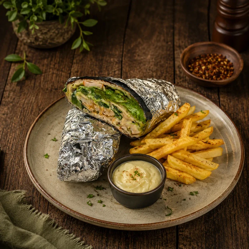 Chicken tikka roll wrap from Masala Killiney