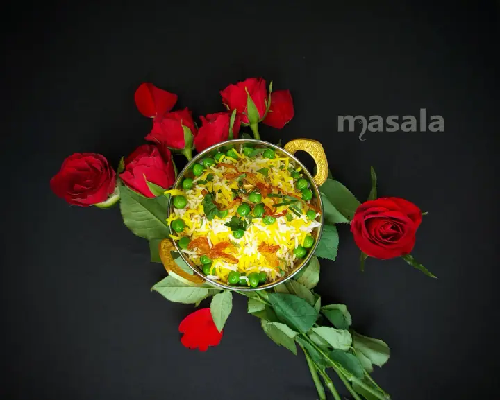Green peas pulao rice for catering at Masala Killiney
