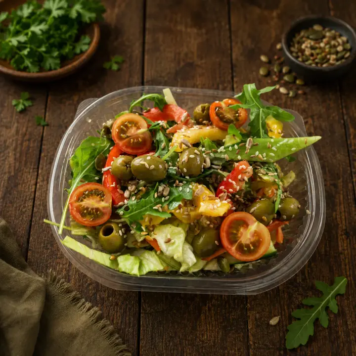 Fresh green salad side at Masala Killiney