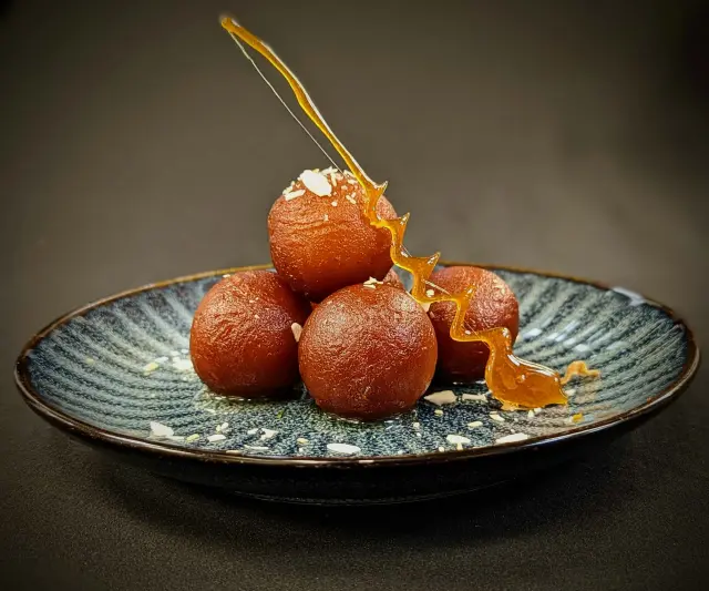 Gulab jamun dessert at Masala Killiney Indian restaurant, Killiney