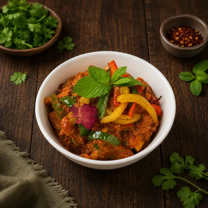 Lamb jalfrezi with peppers at Masala Killiney