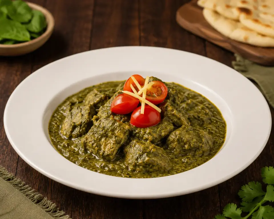 Lamb saag spinach curry from Masala Killiney kitchen