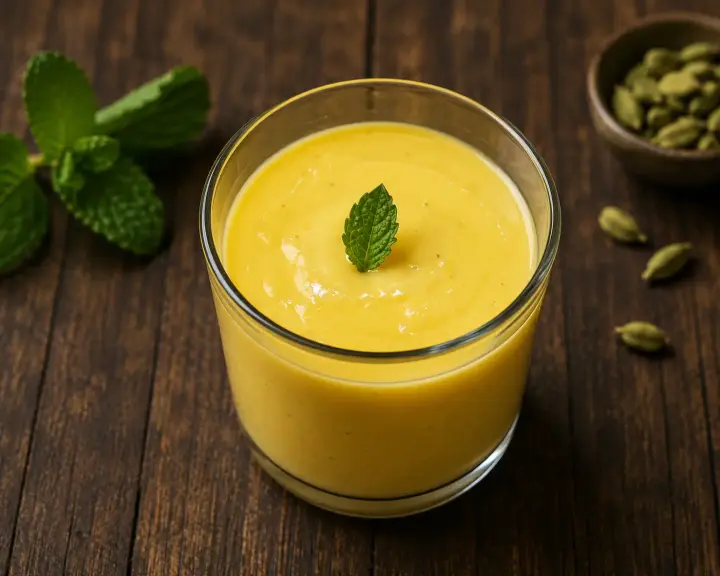 Mango lassi drink for catering events at Masala Killiney
